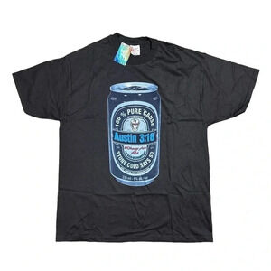 NWT Vintage Deadstock WWF Stone Cold Steve Austin Whoop Ass Beer T Shirt Mens XL